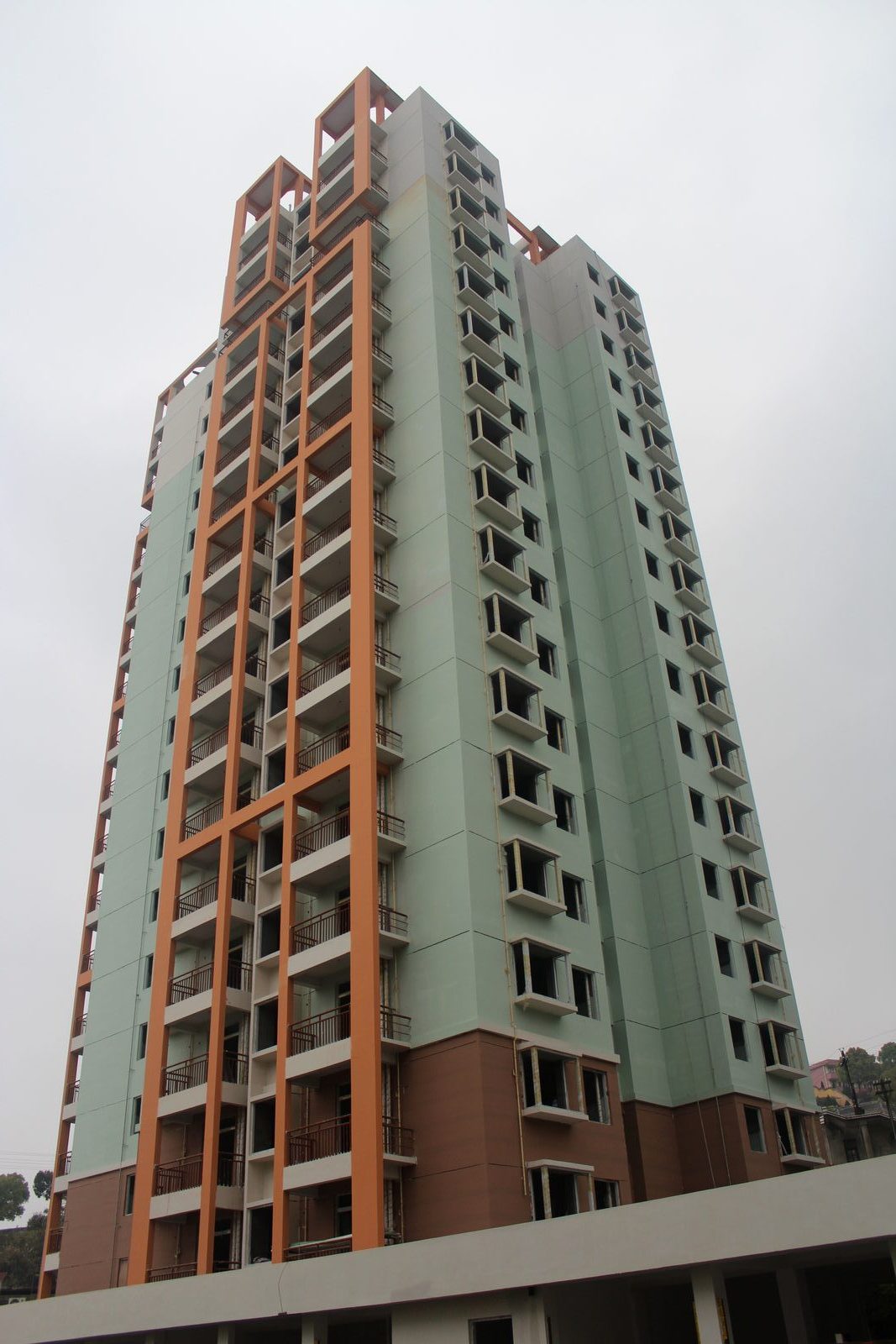 高层建筑外立面施工实景